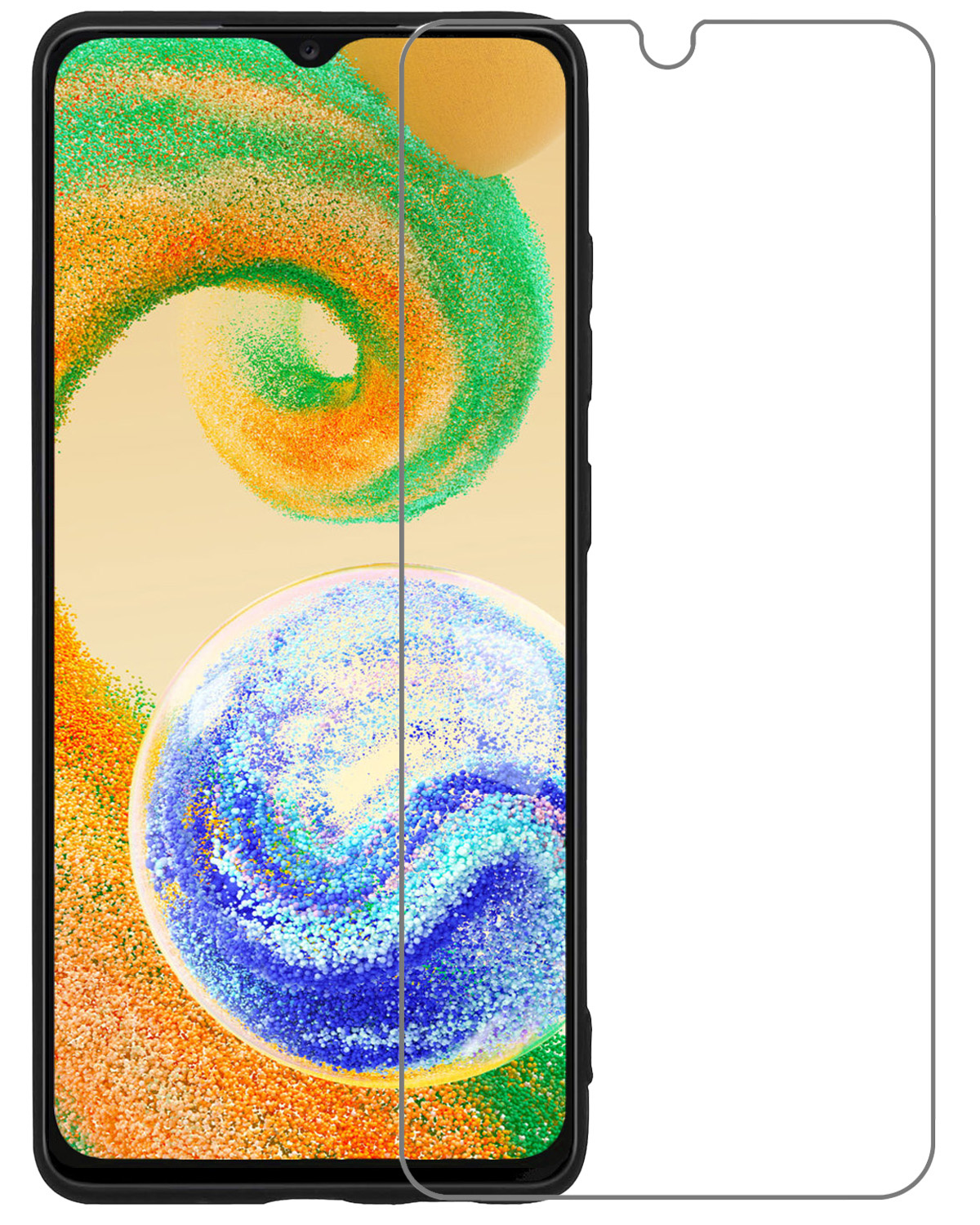 BASEY. Screenprotector Geschikt voor Samsung A04s Screenprotector Tempered Glass - Screenprotector Geschikt voor Samsung Galaxy A04s Beschermglas Screen Protector Glas