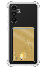 Nomfy Hoesje Geschikt voor Samsung A04s Hoesje Pasjeshouder Shockproof Pas Houder - Hoesje Geschikt voor Samsung Galaxy A04s Hoes Met Kaarthouder - Transparant