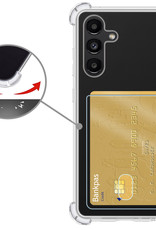 Nomfy Hoesje Geschikt voor Samsung A04s Hoesje Pasjeshouder Shockproof Pas Houder - Hoesje Geschikt voor Samsung Galaxy A04s Hoes Met Kaarthouder - Transparant