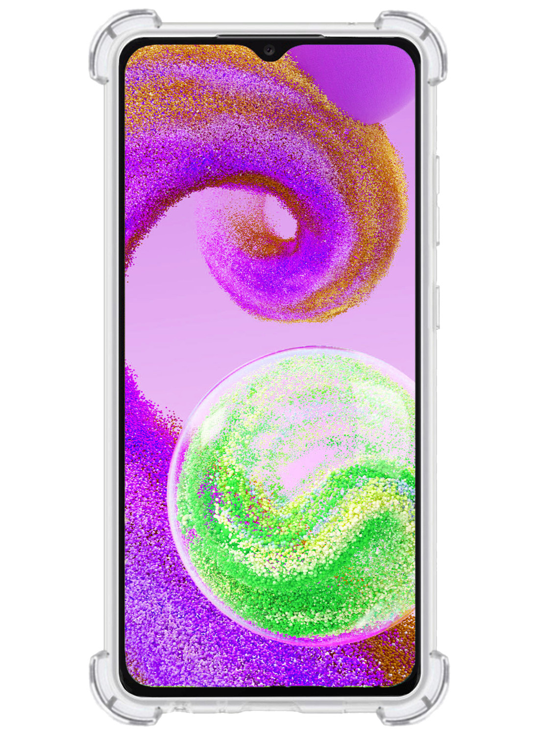 NoXx Hoes Geschikt voor Samsung A04s Hoesje Pasjeshouder Cover Shock Proof Case Siliconen Hoes Met Kaarthouder - Transparant