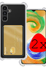 BASEY. Hoes Geschikt voor Samsung A04s Hoesje Shock Proof Case Hoes - Hoesje Geschikt voor Samsung Galaxy A04s Hoes Cover Shockproof - Transparant - 2 Stuks