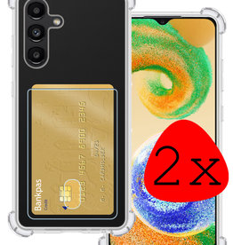 BASEY. Samsung Galaxy A04s Hoesje Pashouder - 2 PACK