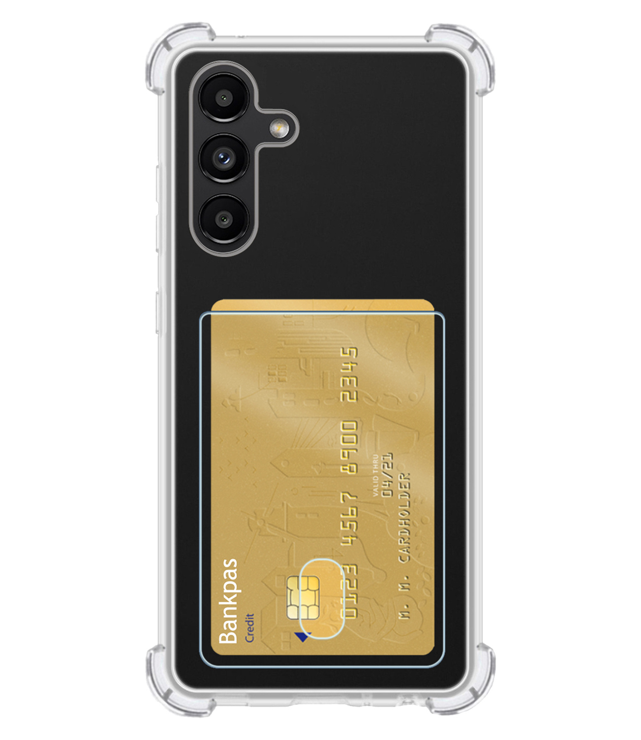 BASEY. Hoes Geschikt voor Samsung A04s Hoesje Shock Proof Case Hoes - Hoesje Geschikt voor Samsung Galaxy A04s Hoes Cover Shockproof - Transparant - 2 Stuks