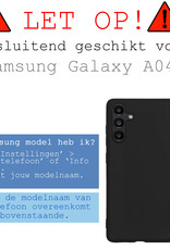 Samsung Galaxy A04s Hoesje Shockproof Hoes Pasjeshouder - Samsung A04s Hoes Met Pas Houder - Transparant - 2 Stuks
