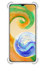 BASEY. Hoes Geschikt voor Samsung A04s Hoesje Shock Proof Case Hoes - Hoesje Geschikt voor Samsung Galaxy A04s Hoes Cover Shockproof - Transparant