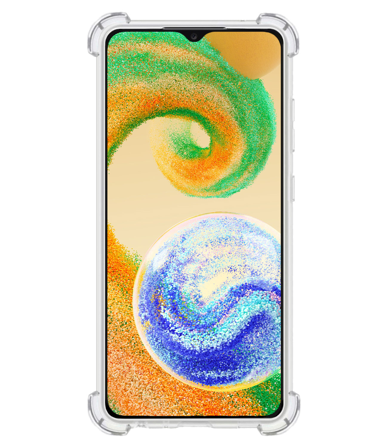 Samsung Galaxy A04s Hoesje Shockproof Hoes Pasjeshouder - Samsung A04s Hoes Met Pas Houder - Transparant
