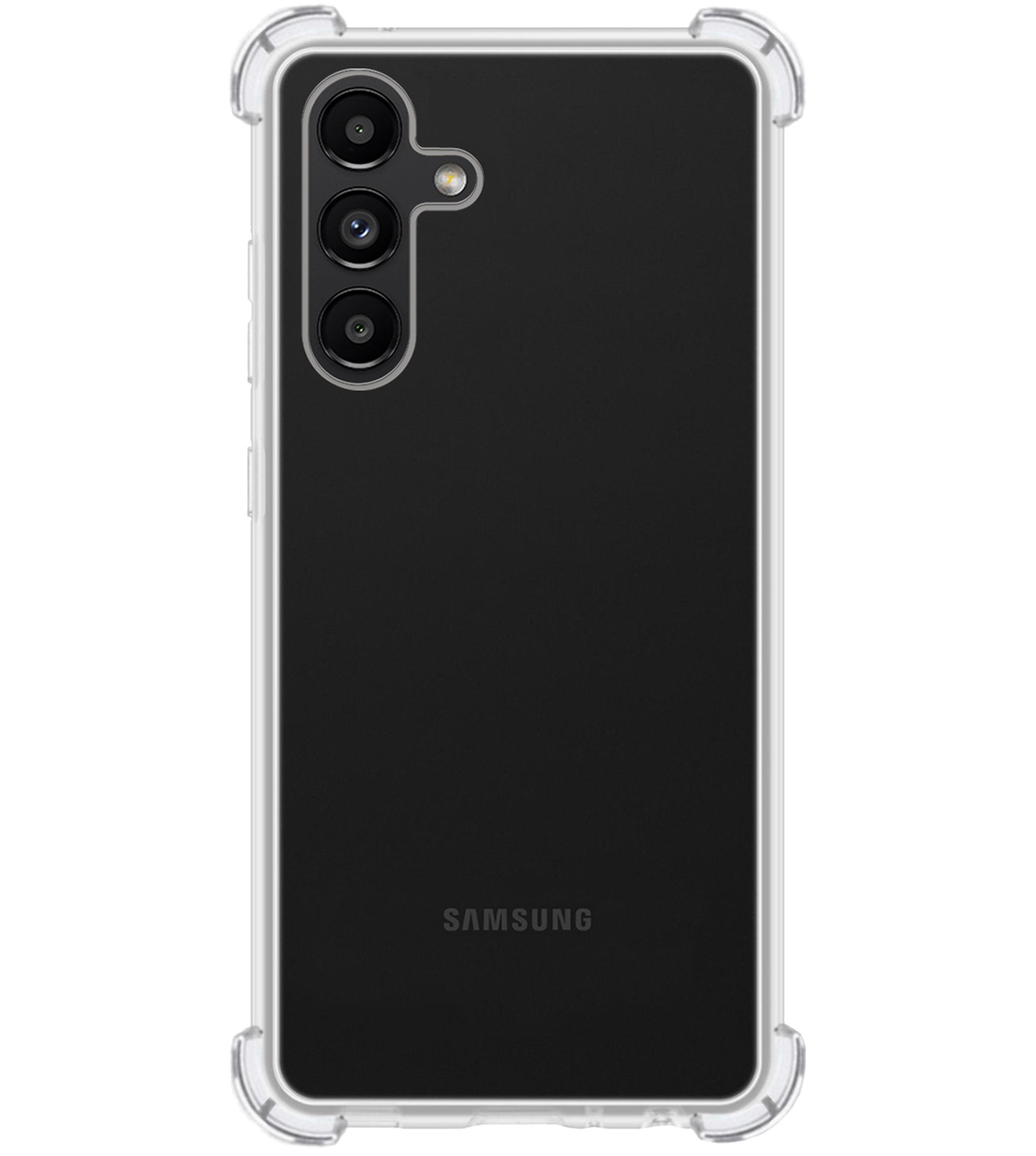 BASEY. Samsung Galaxy A04s Hoesje Shock Proof Case Transparant Hoes - Samsung A04s Hoes Cover Shockproof - 2 Stuks - Transparant