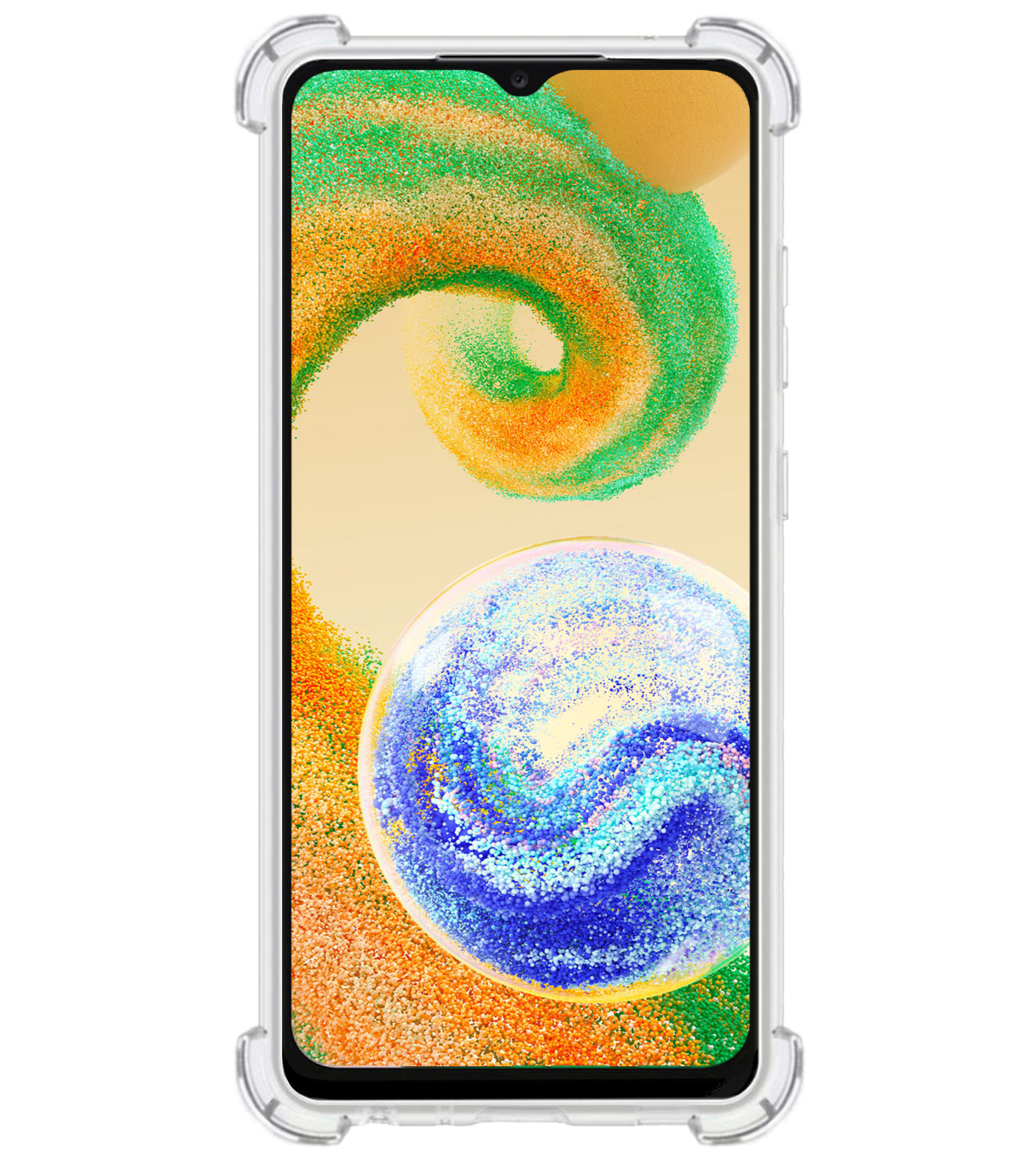 BASEY. Hoes Geschikt voor Samsung A04s Hoesje Shock Proof Case Hoes Siliconen - Hoesje Geschikt voor Samsung Galaxy A04s Hoes Cover Shockproof - Transparant