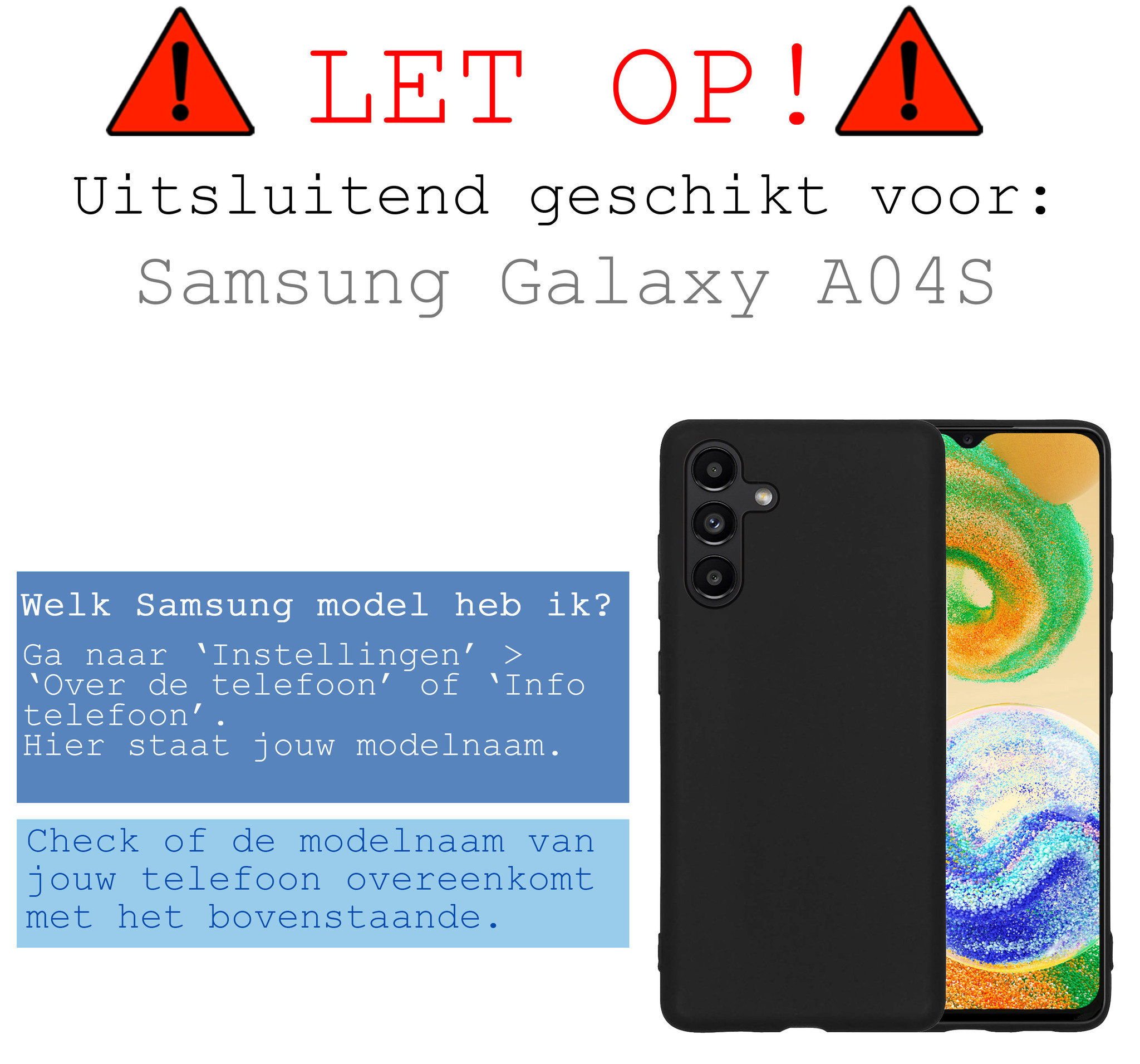 Samsung Galaxy A04s Hoesje Shockproof Hoes Pasjeshouder Met Screenprotector - Samsung A04s Hoes Met Pas Houder - Transparant