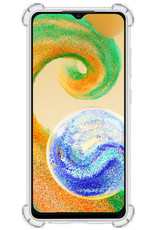 BASEY. Hoes Geschikt voor Samsung A04s Hoesje Shock Proof Case Hoes Siliconen Met Screenprotector - Hoesje Geschikt voor Samsung Galaxy A04s Hoes Cover Shockproof - Transparant