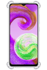 NoXx Hoes Geschikt voor Samsung A04s Hoesje Siliconen Cover Shock Proof Back Case Shockproof Hoes Met 2x Screenprotector - Transparant