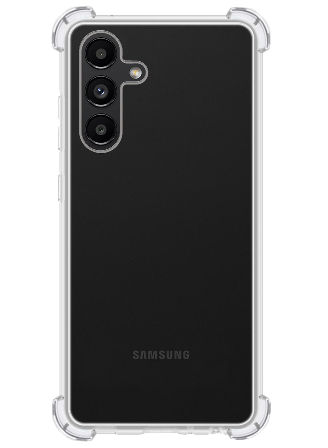 NoXx Hoes Geschikt voor Samsung A04s Hoesje Siliconen Cover Shock Proof Back Case Shockproof Hoes Met 2x Screenprotector - Transparant
