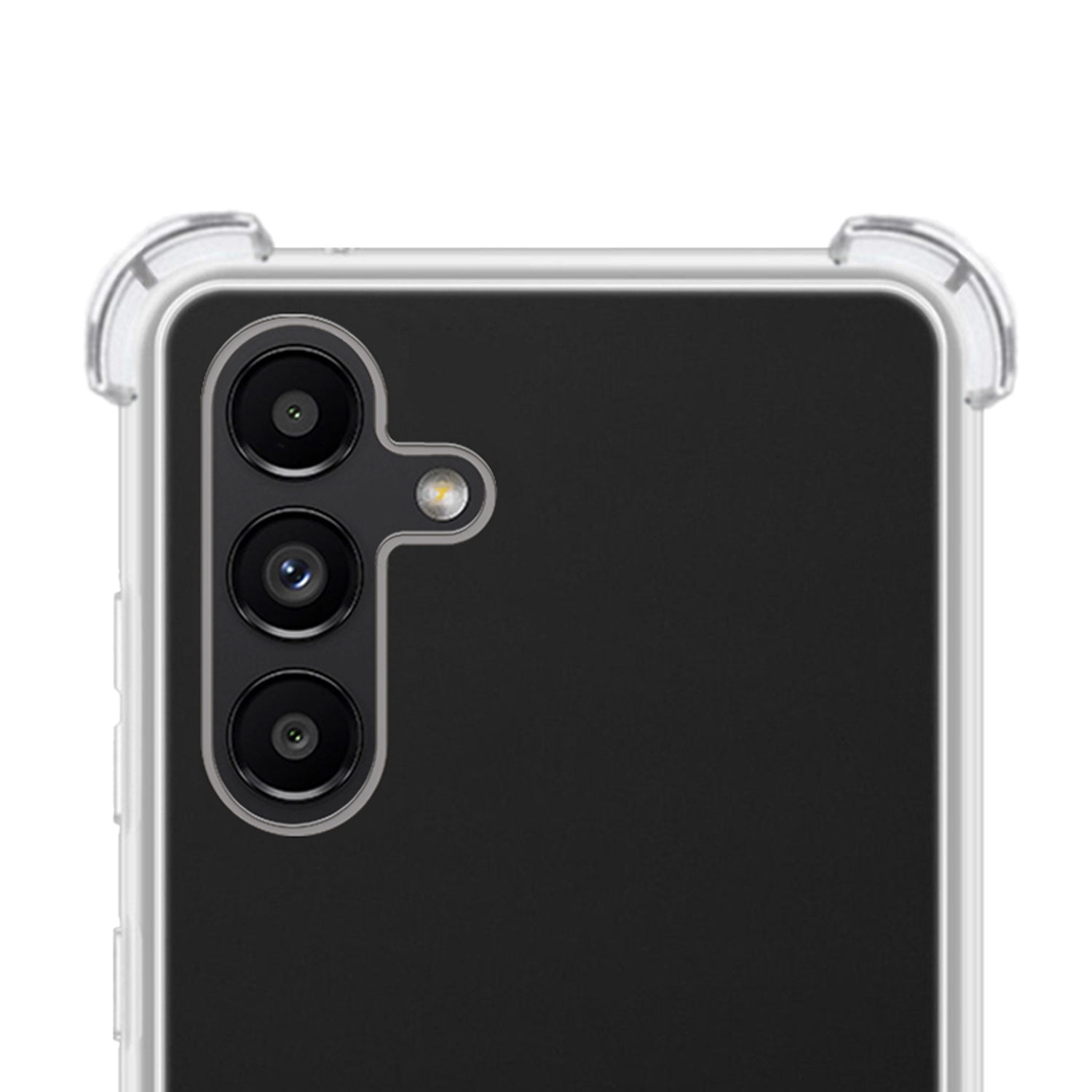 NoXx Hoes Geschikt voor Samsung A04s Hoesje Siliconen Cover Shock Proof Back Case Shockproof Hoes Met 2x Screenprotector - Transparant