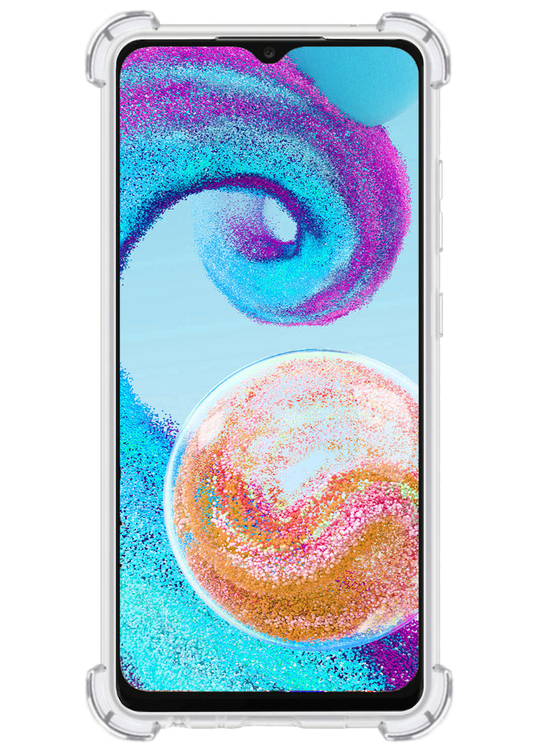 Nomfy Hoesje Geschikt voor Samsung A04s Hoesje Shock Proof Cover Case Shockproof Met Screenprotector - Hoes Geschikt voor Samsung Galaxy A04s Hoes Siliconen Back Case - Transparant