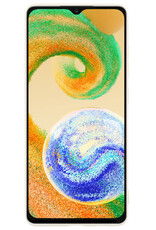 BASEY. Hoes Geschikt voor Samsung A04s Hoesje Siliconen Back Cover Case Met Screenprotector - Hoesje Geschikt voor Samsung Galaxy A04s Hoes Cover Hoesje - Wit