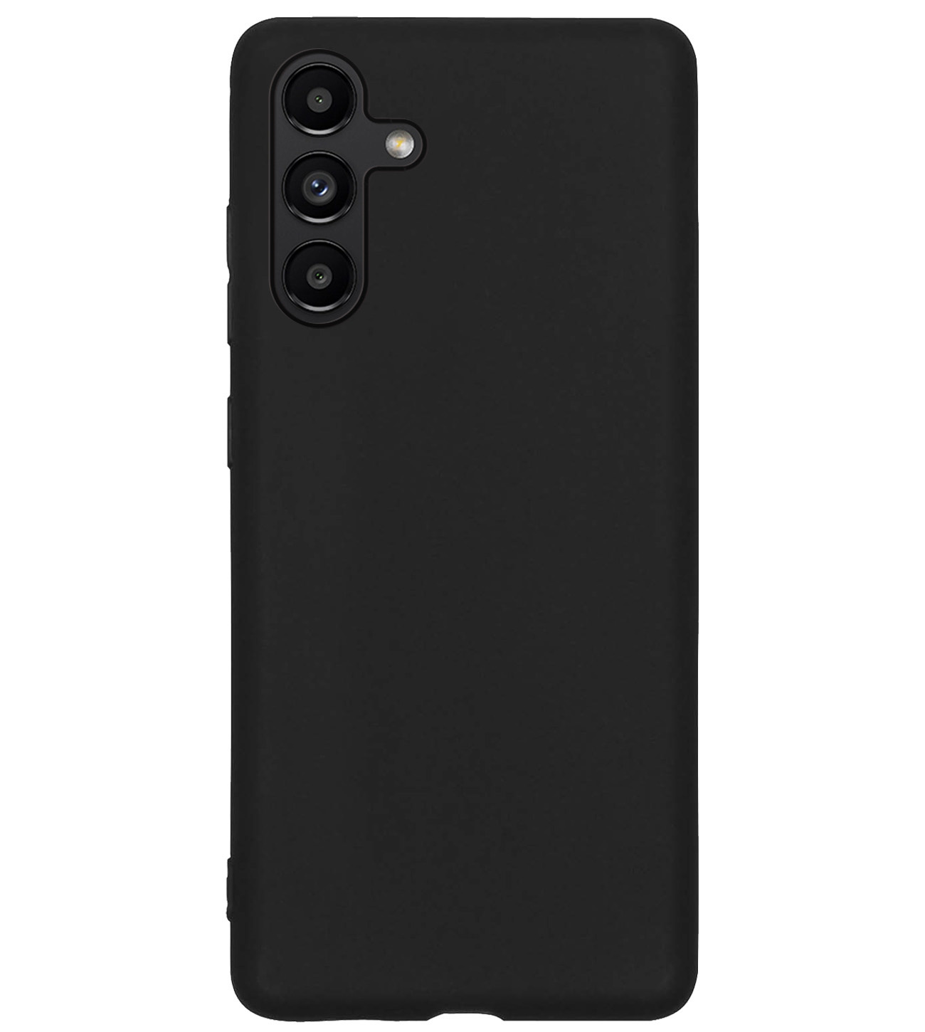 BASEY. Hoes Geschikt voor Samsung A04s Hoesje Siliconen Back Cover Case Met Screenprotector - Hoesje Geschikt voor Samsung Galaxy A04s Hoes Cover Hoesje - Zwart