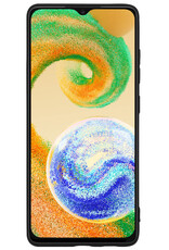 BASEY. Hoes Geschikt voor Samsung A04s Hoesje Siliconen Back Cover Case Met 2x Screenprotector - Hoesje Geschikt voor Samsung Galaxy A04s Hoes Cover Hoesje - Zwart