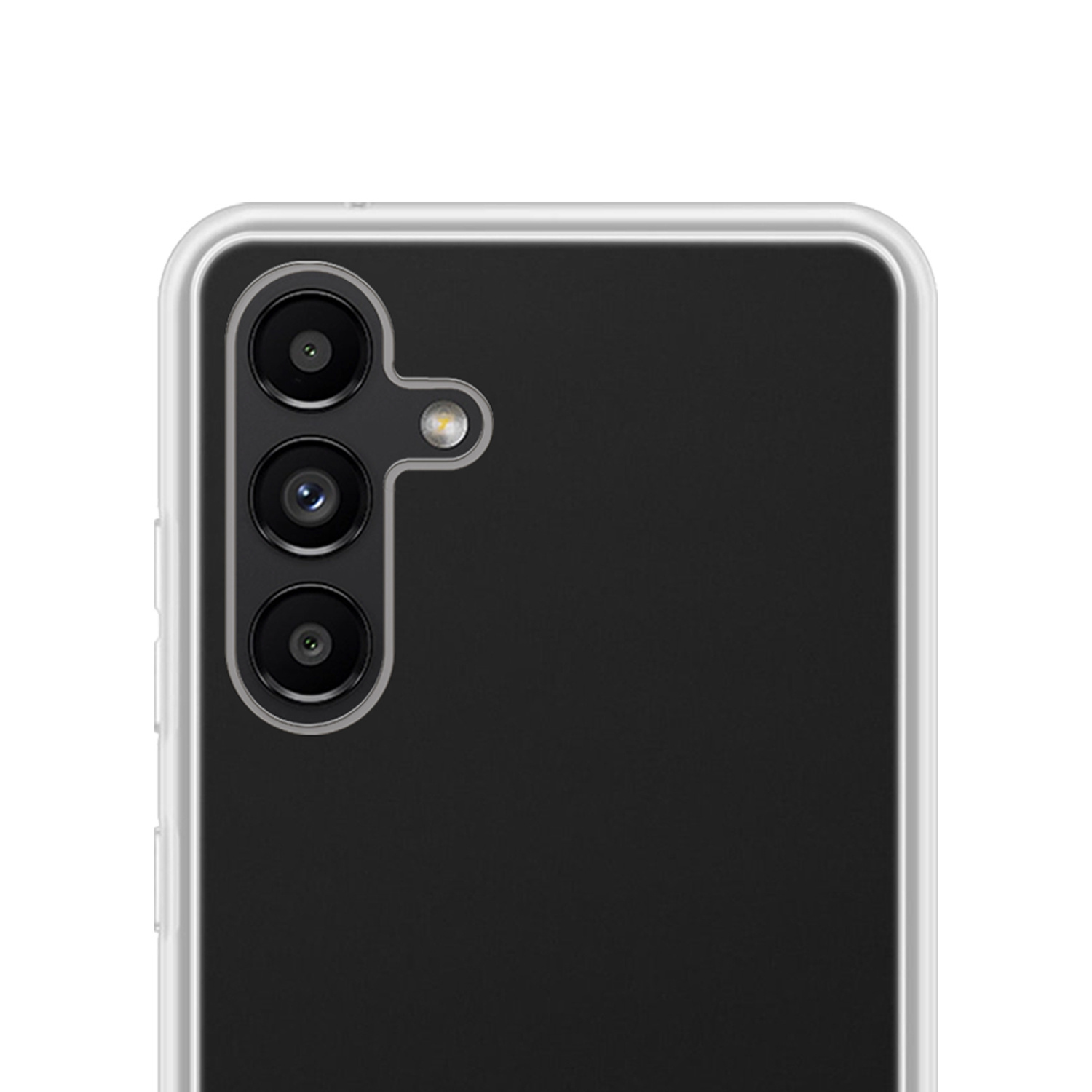 NoXx Hoes Geschikt voor Samsung A04s Hoesje Cover Siliconen Back Case Hoes Met Screenprotector - Transparant