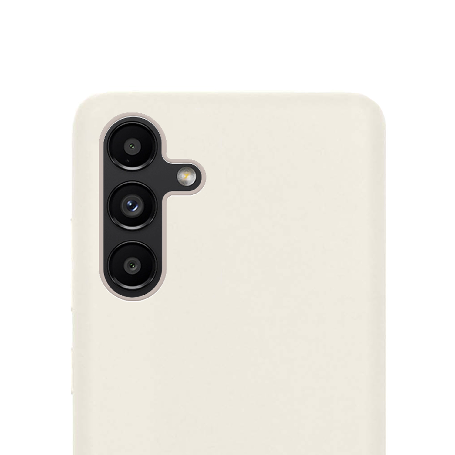 NoXx Hoes Geschikt voor Samsung A04s Hoesje Cover Siliconen Back Case Hoes Met Screenprotector - Wit