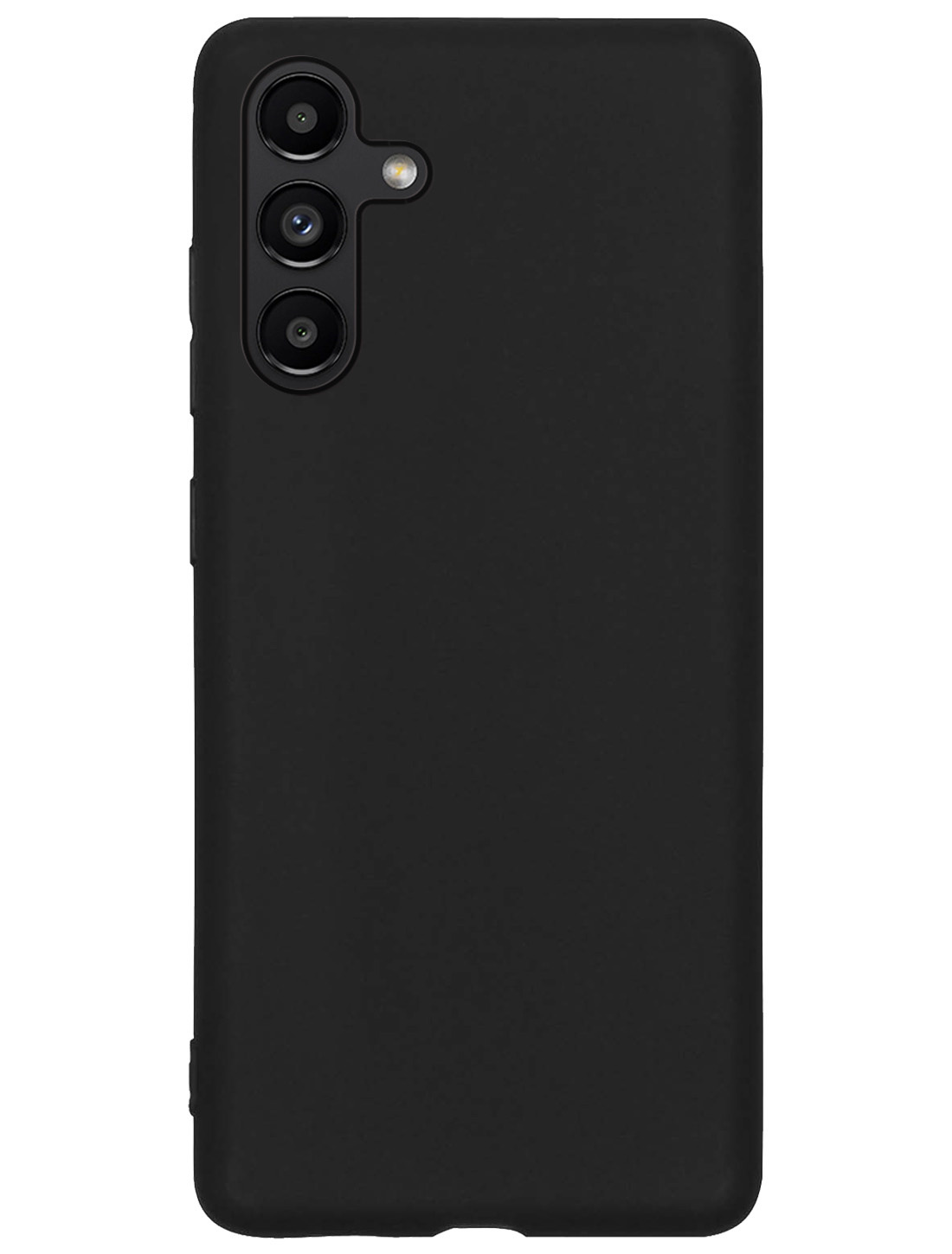 NoXx Hoes Geschikt voor Samsung A04s Hoesje Cover Siliconen Back Case Hoes Met 2x Screenprotector - Zwart