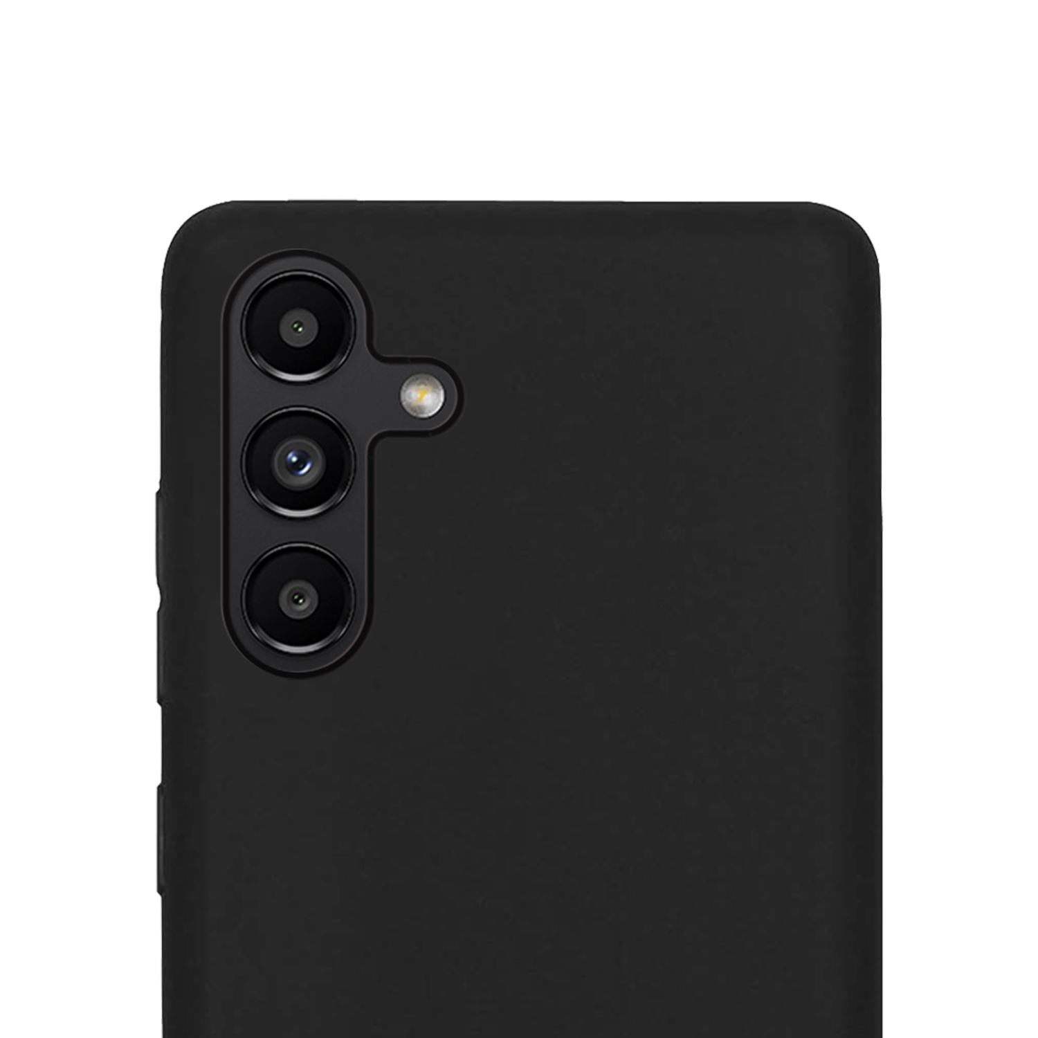 NoXx Hoes Geschikt voor Samsung A04s Hoesje Cover Siliconen Back Case Hoes Met 2x Screenprotector - Zwart