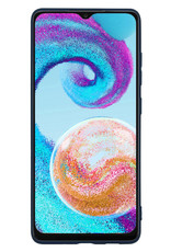 Nomfy Hoesje Geschikt voor Samsung A04s Hoesje Siliconen Cover Case Met Screenprotector - Hoes Geschikt voor Samsung Galaxy A04s Hoes Back Case - Donkerblauw