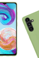 Nomfy Hoesje Geschikt voor Samsung A04s Hoesje Siliconen Cover Case Met Screenprotector - Hoes Geschikt voor Samsung Galaxy A04s Hoes Back Case - Groen