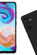 Nomfy Hoesje Geschikt voor Samsung A04s Hoesje Siliconen Cover Case Met Screenprotector - Hoes Geschikt voor Samsung Galaxy A04s Hoes Back Case - Zwart