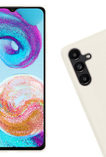 Nomfy Hoesje Geschikt voor Samsung A04s Hoesje Siliconen Cover Case Met 2x Screenprotector - Hoes Geschikt voor Samsung Galaxy A04s Hoes Back Case - Wit