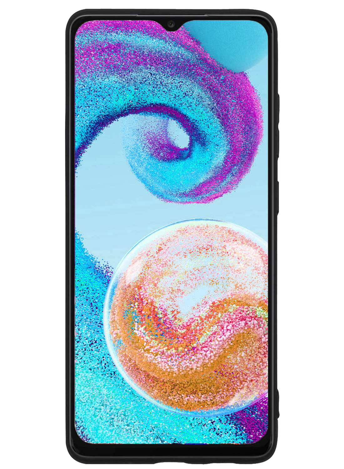 Nomfy Hoesje Geschikt voor Samsung A04s Hoesje Siliconen Cover Case Met 2x Screenprotector - Hoes Geschikt voor Samsung Galaxy A04s Hoes Back Case - Zwart