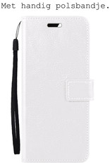 BASEY. Hoes Geschikt voor Samsung A04s Hoesje Bookcase Hoes Flip Case Book Cover Met 2x Screenprotector - Hoesje Geschikt voor Samsung Galaxy A04s Hoes Book Case Hoesje - Wit