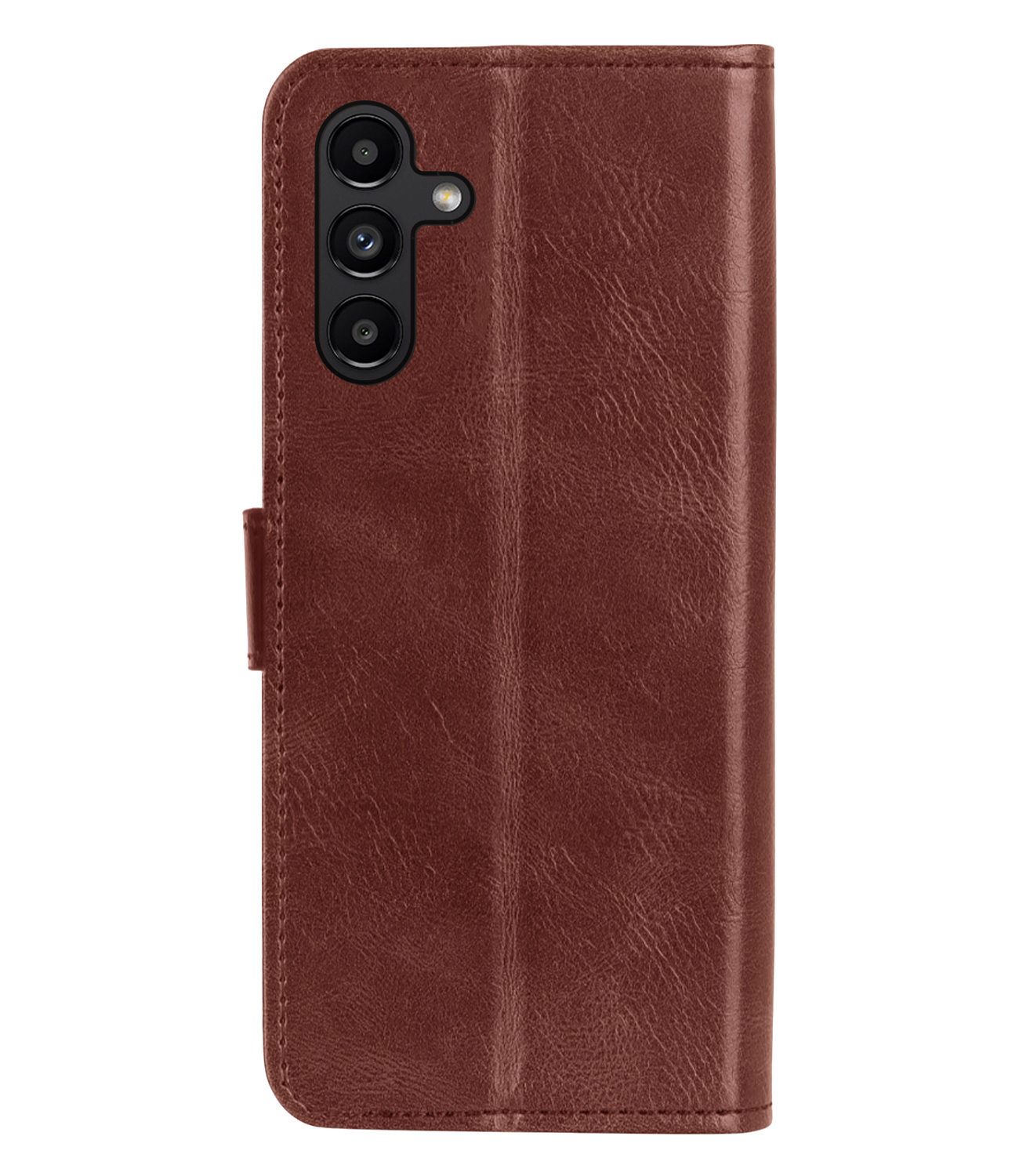 NoXx Hoes Geschikt voor Samsung A04s Hoesje Book Case Hoes Flip Cover Wallet Bookcase Met Screenprotector - Bruin