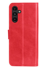 NoXx Samsung Galaxy A04s Hoesje Book Case Hoes Flip Cover Bookcase 2x Met Screenprotector - Rood
