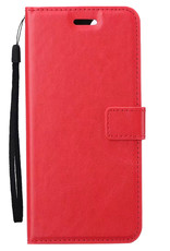 Nomfy Hoesje Geschikt voor Samsung A04s Hoes Bookcase Flipcase Book Cover Met Screenprotector - Hoes Geschikt voor Samsung Galaxy A04s Hoesje Book Case - Rood