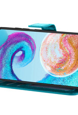 Nomfy Samsung A04s Hoes Bookcase Flipcase Book Cover Met Screenprotector - Samsung Galaxy A04s Hoesje Book Case - Turquoise