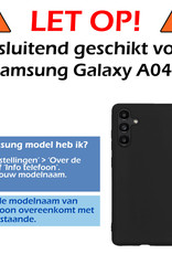 Nomfy Samsung A04s Hoes Bookcase Flipcase Book Cover Met 2x Screenprotector - Samsung Galaxy A04s Hoesje Book Case - Bruin