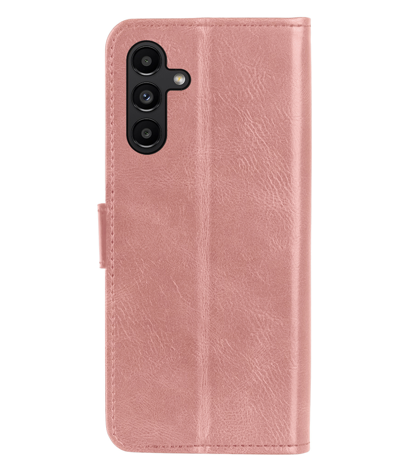 Nomfy Samsung A04s Hoes Bookcase Flipcase Book Cover Met 2x Screenprotector - Samsung Galaxy A04s Hoesje Book Case - Rose Goud