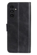 Nomfy Samsung A04s Hoes Bookcase Flipcase Book Cover Met 2x Screenprotector - Samsung Galaxy A04s Hoesje Book Case - Zwart