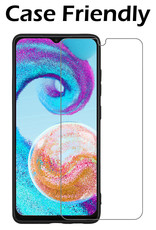 Nomfy Samsung A04s Hoesje Siliconen Case Back Cover Met Screenprotector - Samsung Galaxy A04s Hoes Cover Silicone - Zwart