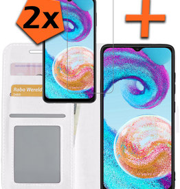 Nomfy Nomfy Samsung Galaxy A04s Hoesje Bookcase Wit Met 2x Screenprotector