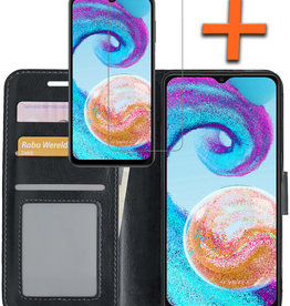 Nomfy Nomfy Samsung Galaxy A04s Hoesje Bookcase Zwart Met Screenprotector