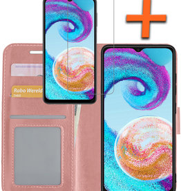 Nomfy Nomfy Samsung Galaxy A04s Hoesje Bookcase Rose Goud Met Screenprotector