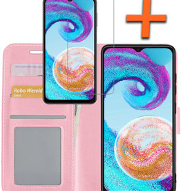 Nomfy Nomfy Samsung Galaxy A04s Hoesje Bookcase Lichtroze Met Screenprotector