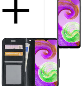 NoXx NoXx Samsung Galaxy A04s Hoesje Bookcase Zwart Met Screenprotector
