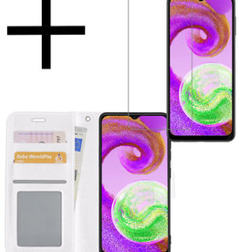 NoXx NoXx Samsung Galaxy A04s Hoesje Bookcase Wit Met Screenprotector