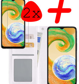 BASEY. BASEY. Samsung Galaxy A04s Hoesje Bookcase Wit Met 2x Screenprotector