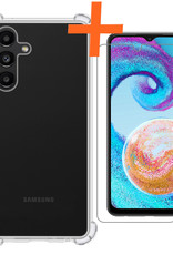 Nomfy Hoesje Geschikt voor Samsung A04s Hoesje Shock Proof Cover Case Shockproof Met Screenprotector - Hoes Geschikt voor Samsung Galaxy A04s Hoes Siliconen Back Case - Transparant