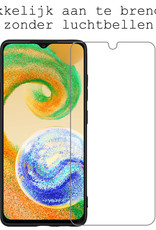 BASEY. Hoes Geschikt voor Samsung A04s Hoesje Shock Proof Case Hoes Siliconen Met Screenprotector - Hoesje Geschikt voor Samsung Galaxy A04s Hoes Cover Shockproof - Transparant