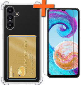 Nomfy Samsung Galaxy A04s Hoesje Pashouder Met Screenprotector