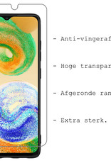 BASEY. Hoes Geschikt voor Samsung A04s Hoesje Shock Proof Case Hoes Met 2x Screenprotector - Hoesje Geschikt voor Samsung Galaxy A04s Hoes Cover Shockproof - Transparant